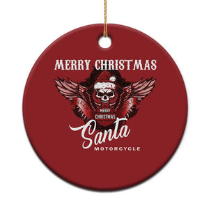 Motorcycle Biker Santa Christmas Ornament Merry Christmas Skull Xmas TS10 Print Your Wear