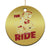 Funny Biker Christmas Ornament Oh What Fun It Is To Ride Santa Riding On A Motorcycle TS10 Print Your Wear