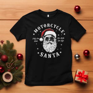 Funny Christmas Motorcycle Santa T Shirt No Ride No Life Motorbike Rider Grandpa TS10 Black Print Your Wear