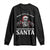 Funny Christmas Motorcycle Santa Long Sleeve Shirt Let's Go Santa Skull Motorbike Rider TS10 Black Print Your Wear