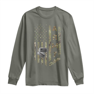 Personalized Vintage U.S. Army Mom Long Sleeve Shirt Custom Name Tag Proud Military Family Member Soldier Graduation TS10 Military Green Print Your Wear