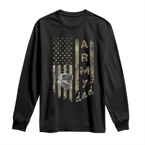 Personalized Vintage U.S. Army Dad Long Sleeve Shirt Custom Name Tag Proud Military Family Member Soldier Graduation TS10 Black Print Your Wear