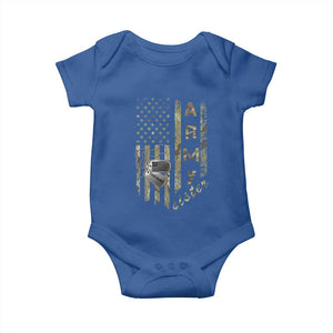 Personalized Vintage U.S. Army Sister Baby Onesie Custom Name Tag Proud Military Family Member Soldier Graduation TS10 Royal Blue Print Your Wear