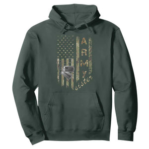 Personalized Vintage U.S. Army Sister Hoodie Custom Name Tag Proud Military Family Member Soldier Graduation TS10 Dark Forest Green Print Your Wear