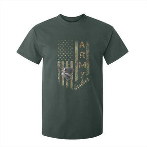 Personalized Vintage U.S. Army Brother T Shirt For Kid Custom Name Tag Proud Military Family Member Soldier Graduation TS10 Dark Forest Green Print Your Wear