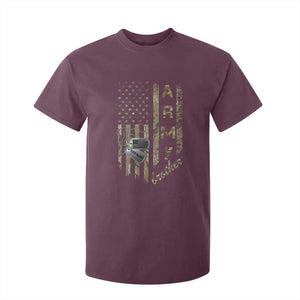 Personalized Vintage U.S. Army Brother T Shirt For Kid Custom Name Tag Proud Military Family Member Soldier Graduation TS10 Maroon Print Your Wear