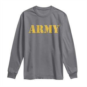 Army Long Sleeve Shirt Military Training PT Exercise Workout Gear Veterans Service TS10 Charcoal Print Your Wear