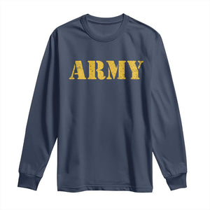 Army Long Sleeve Shirt Military Training PT Exercise Workout Gear Veterans Service TS10 Navy Print Your Wear