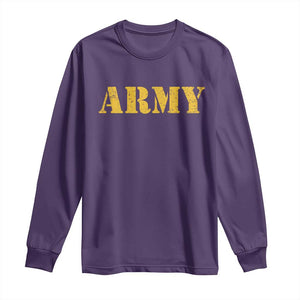 Army Long Sleeve Shirt Military Training PT Exercise Workout Gear Veterans Service TS10 Purple Print Your Wear