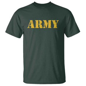 Army T Shirt Military Training PT Exercise Workout Gear Veterans Service TS10 Dark Forest Green Print Your Wear