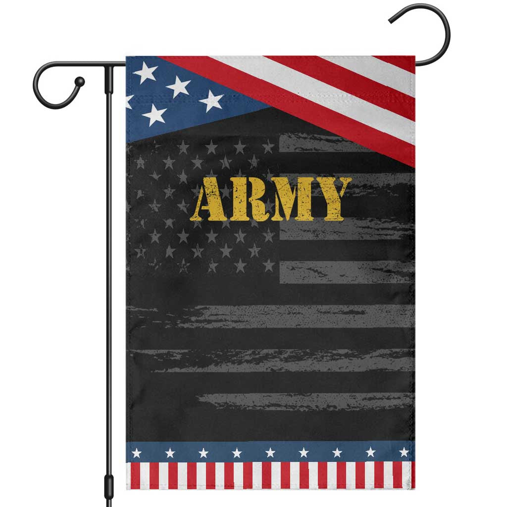 Army Garden Flag Military Training PT Exercise Workout Gear Veterans Service TS10 Distressed Black Blue Print Your Wear