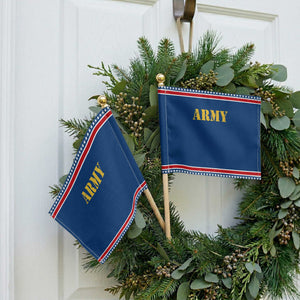 Army Patriotic Handheld Flag Military Training PT Exercise Workout Gear Veterans Service TS10 Classic 8.2" × 5.5" Blue Red Print Your Wear