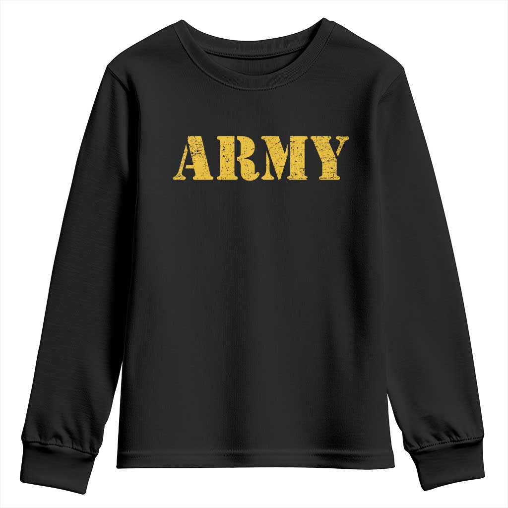 Army Youth Sweatshirt Military Training PT Exercise Workout Gear Veterans Service TS10 Black Print Your Wear