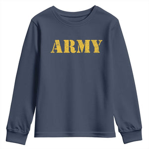 Army Youth Sweatshirt Military Training PT Exercise Workout Gear Veterans Service TS10 Navy Print Your Wear