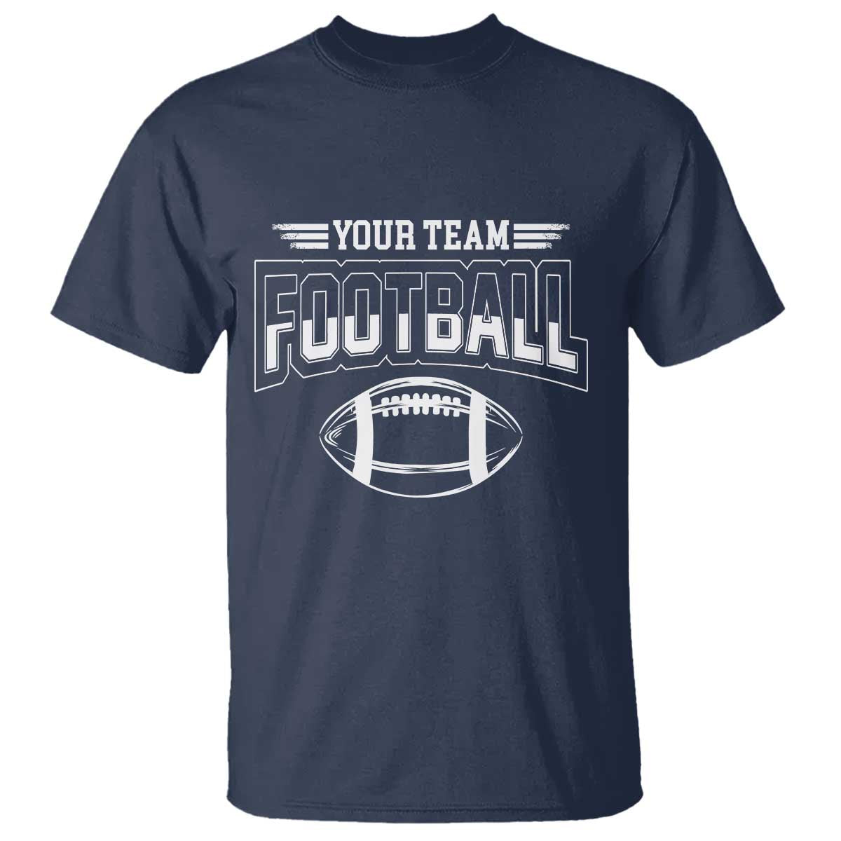 Custom Football Team Name T Shirt Personalized Game Day Mom High School Cheer Mom TS10 Navy Print Your Wear