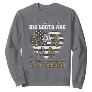 Personalized Army Mom Sweatshirt Custom Name Proud Military Family US Flag TS10 Charcoal Print Your Wear