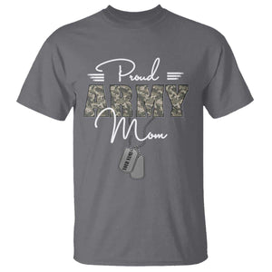 Personalized Army Family T Shirt Custom Name Tag Proud Army Mom Military Camo TS10 Charcoal Print Your Wear
