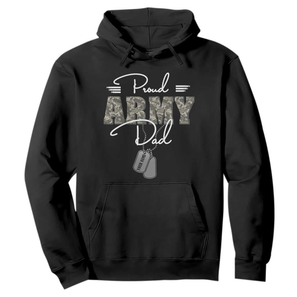 Personalized Army Family Hoodie Custom Name Tag Proud Army Dad Military Camo TS10 Black Print Your Wear