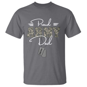Personalized Army Family T Shirt Custom Name Tag Proud Army Dad Military Camo TS10 Charcoal Print Your Wear