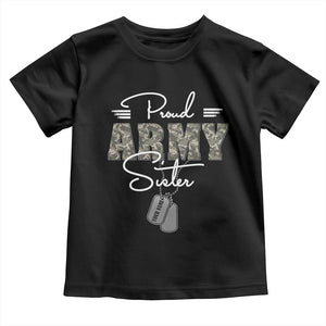 Personalized Army Family Baby Shirt Custom Name Tag Proud Army Sister Military Camo TS10 Black Print Your Wear