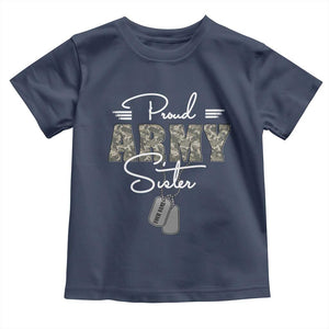 Personalized Army Family Baby Shirt Custom Name Tag Proud Army Sister Military Camo TS10 Navy Print Your Wear