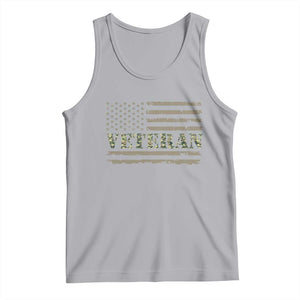 Veteran Tank Top Retro Patriotic Army Camouflage US Flag TS10 Athletic Heather Print Your Wear