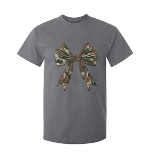 Camo Coquette Bow T Shirt For Kid Camouflage Old Hunting Women Girl TS10 Charcoal Print Your Wear