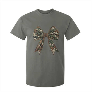 Camo Coquette Bow T Shirt For Kid Camouflage Old Hunting Women Girl TS10 Military Green Print Your Wear