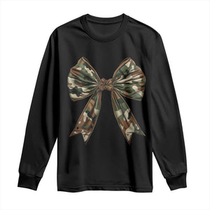 Camo Coquette Bow Long Sleeve Shirt Camouflage Old Hunting Women Girl TS10 Black Print Your Wear