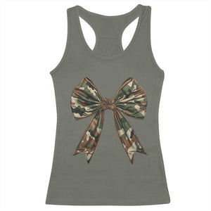 Camo Coquette Bow Racerback Tank Top Camouflage Old Hunting Women Girl TS10 Military Green Print Your Wear