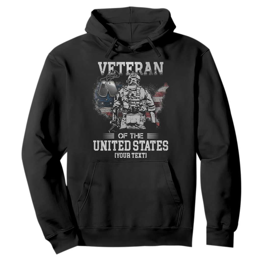 Personalized Veteran Flag Hoodie Custom Name U.S. Army TS10 Black Print Your Wear