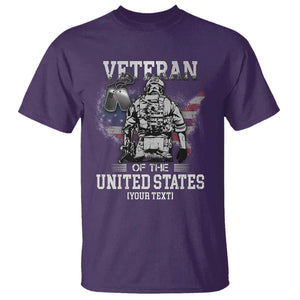 Personalized Veteran Flag T Shirt Custom Name U.S. Army TS10 Purple Print Your Wear
