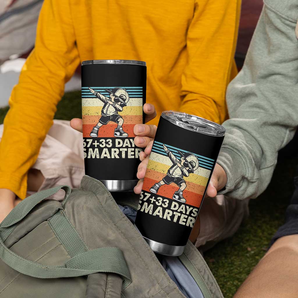 100 Days Smarter Tumbler Cup Funny 67 33 Six Seven Math Teacher Kids 100th Day TS10 Print Your Wear