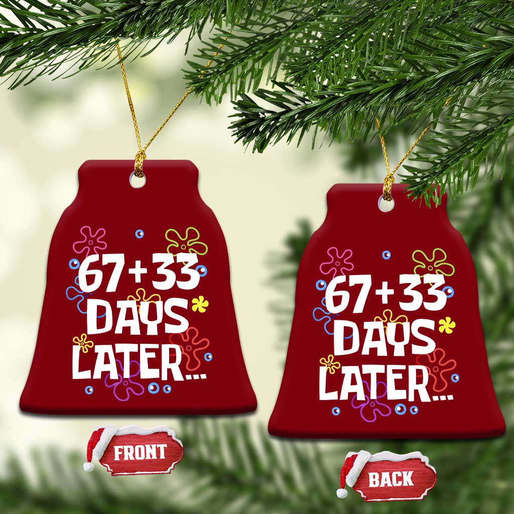 67 33 One Hundred Days Later Ceramic Ornament Funny 100th Day of School Flowers TS10 Print Your Wear
