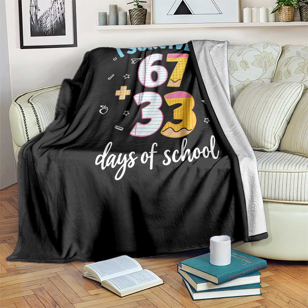 100 Days Of School 67 Funny Six Seven Meme Throw Blanket TS10 Print Your Wear