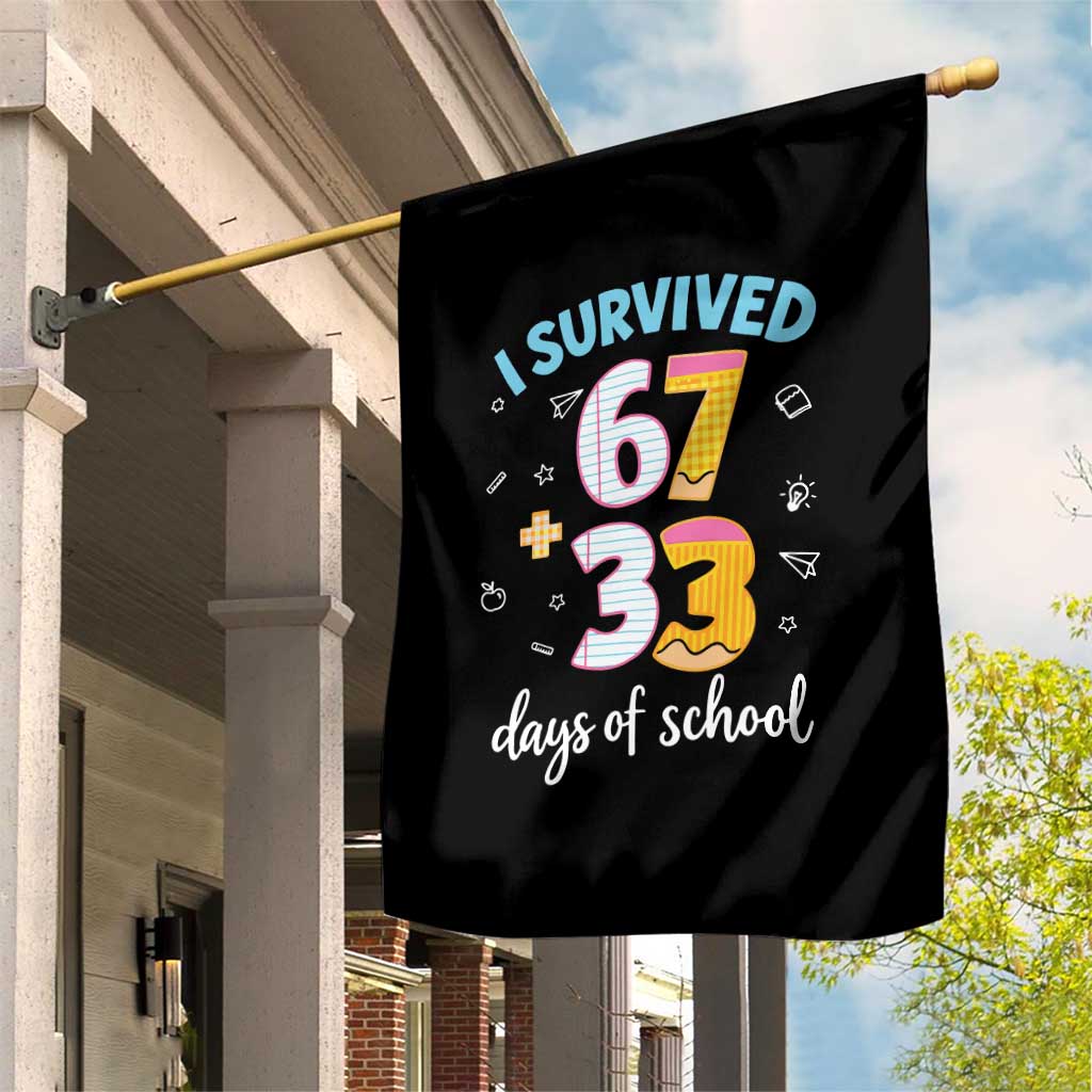 100 Days Of School 67 Funny Six Seven Meme Garden Flag TS10 Print Your Wear
