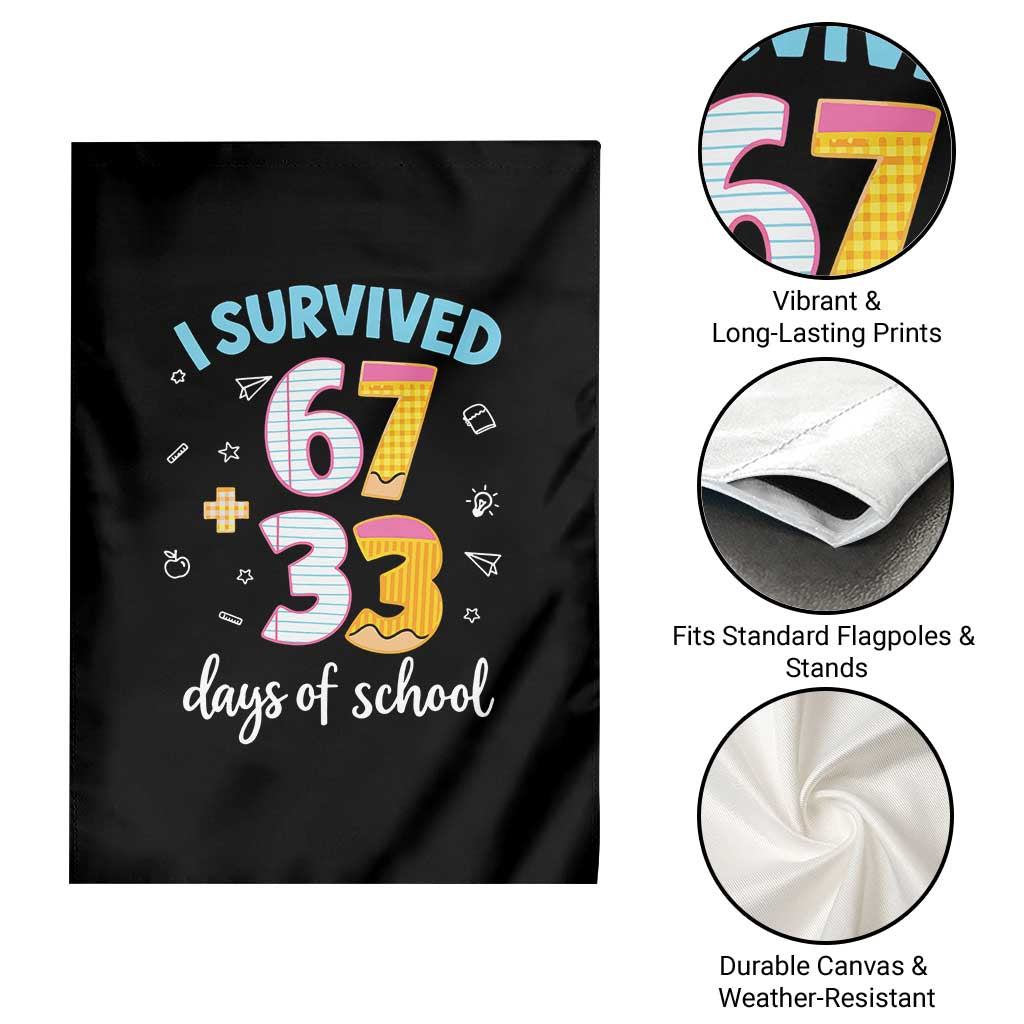 100 Days Of School 67 Funny Six Seven Meme Garden Flag TS10 Print Your Wear