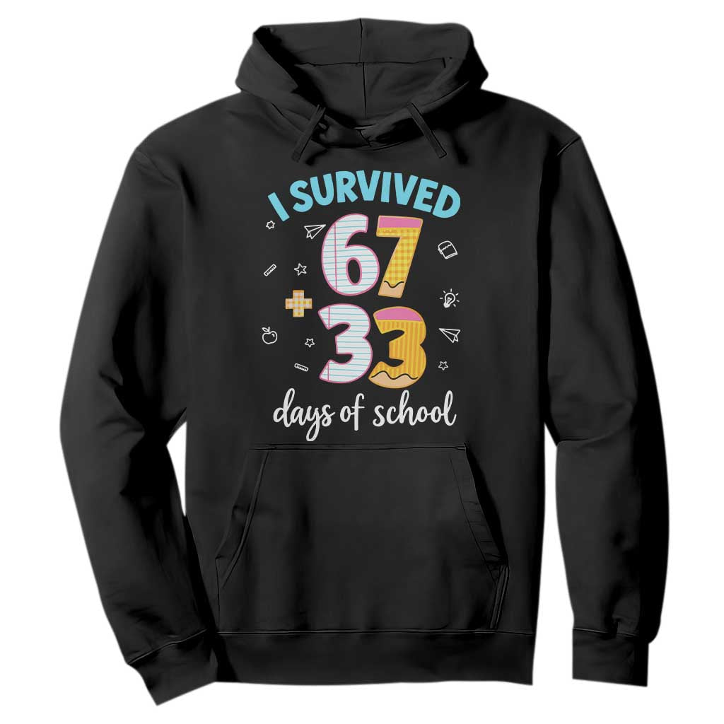 100 Days Of School 67 Funny Six Seven Meme Hoodie TS10 Black Print Your Wear