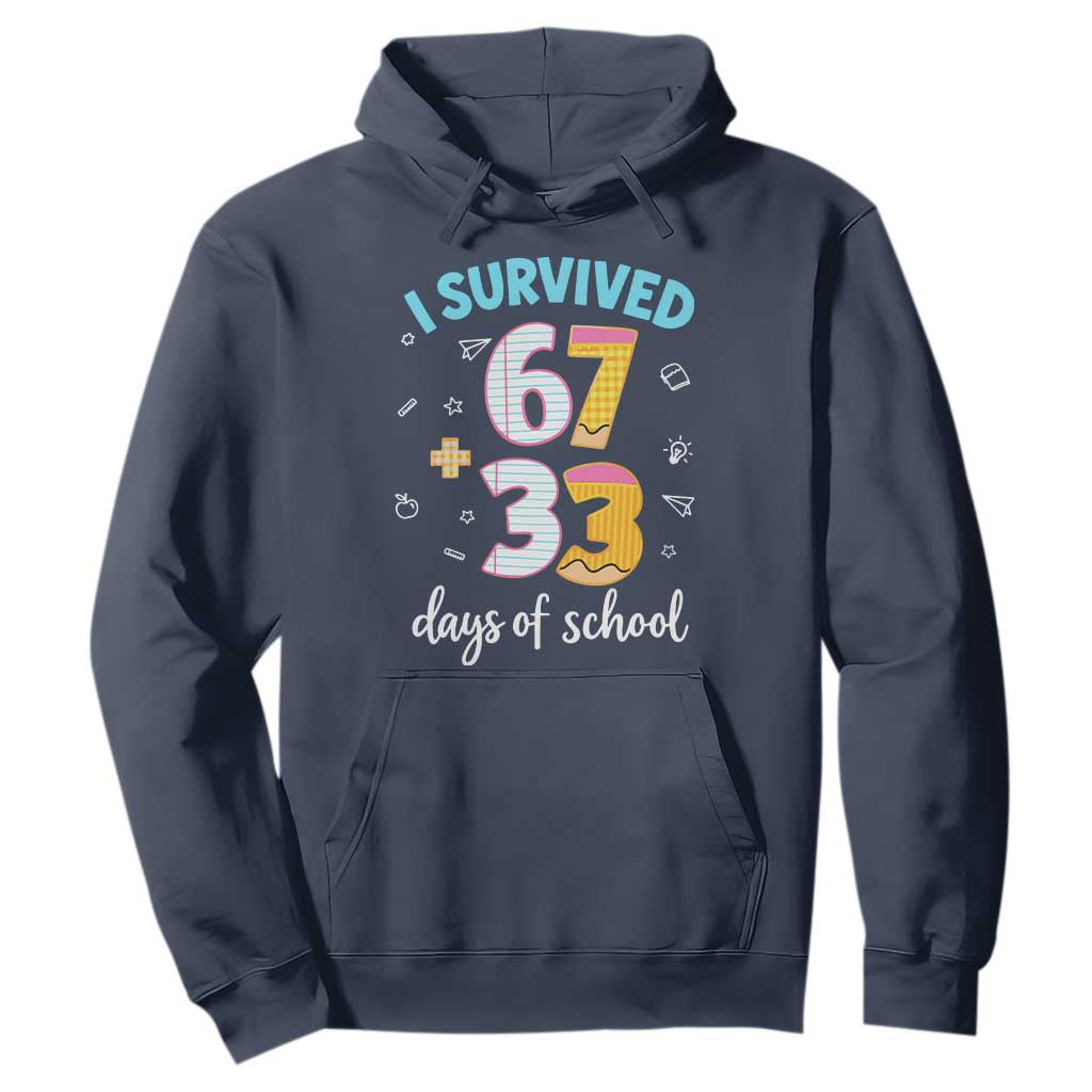 100 Days Of School 67 Funny Six Seven Meme Hoodie TS10 Navy Print Your Wear