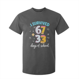 100 Days Of School 67 Funny Six Seven Meme T Shirt For Kid TS10 Dark Heather Print Your Wear