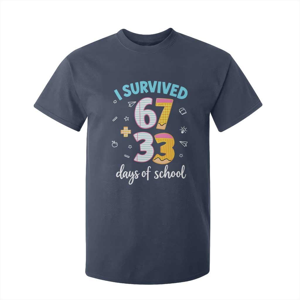 100 Days Of School 67 Funny Six Seven Meme T Shirt For Kid TS10 Navy Print Your Wear