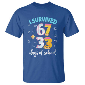 100 Days Of School 67 Funny Six Seven Meme T Shirt TS10 Royal Blue Print Your Wear