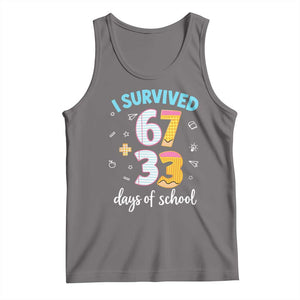 100 Days Of School 67 Funny Six Seven Meme Tank Top TS10 Deep Heather Print Your Wear