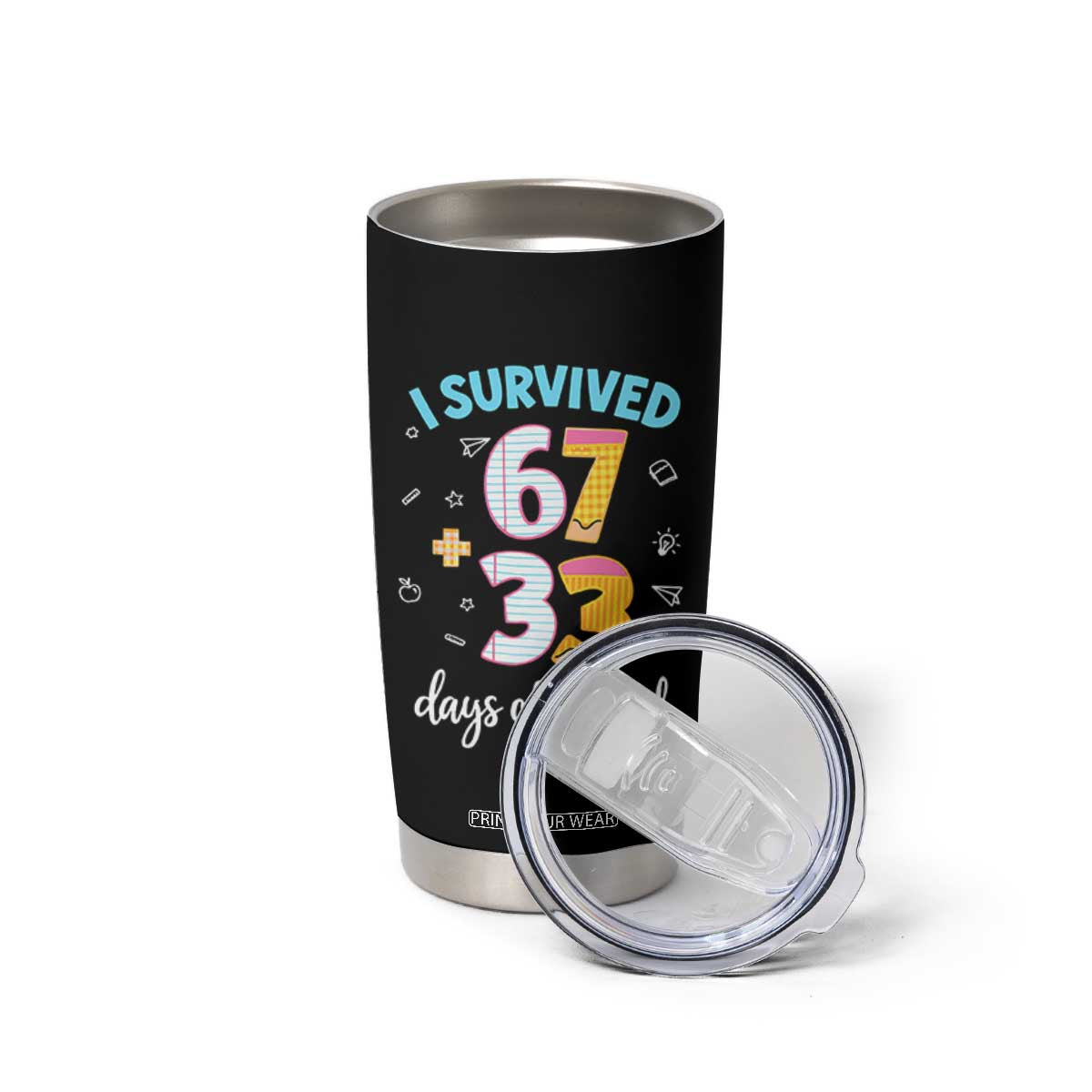 100 Days Of School 67 Funny Six Seven Meme Tumbler Cup TS10 Print Your Wear