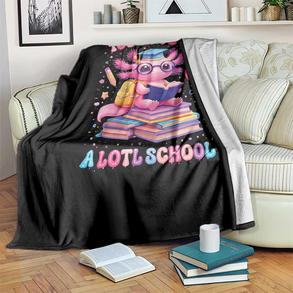 Axolotl 100 Days Of School Throw Blanket 100 Days Is Alotl School TS10 Print Your Wear