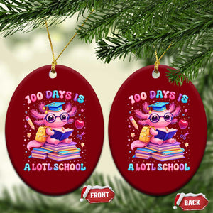 Axolotl 100 Days Of School Ceramic Ornament 100 Days Is Alotl School TS10 Print Your Wear