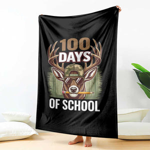 Deer 100 Days Of School Throw Blanket Camo Bucked 100 Days Smarter TS10 Print Your Wear