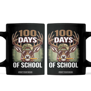 Deer 100 Days Of School Coffee Mug Camo Bucked 100 Days Smarter TS10 Black Print Your Wear