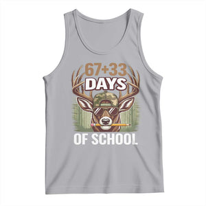 100 Days Of School Tank Top Funny 67 Six Seven Meme Deer School TS10 Athletic Heather Print Your Wear