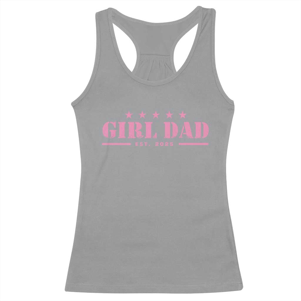 Girl Dad Est. 2025 Racerback Tank Top TS10 Sport Gray Print Your Wear